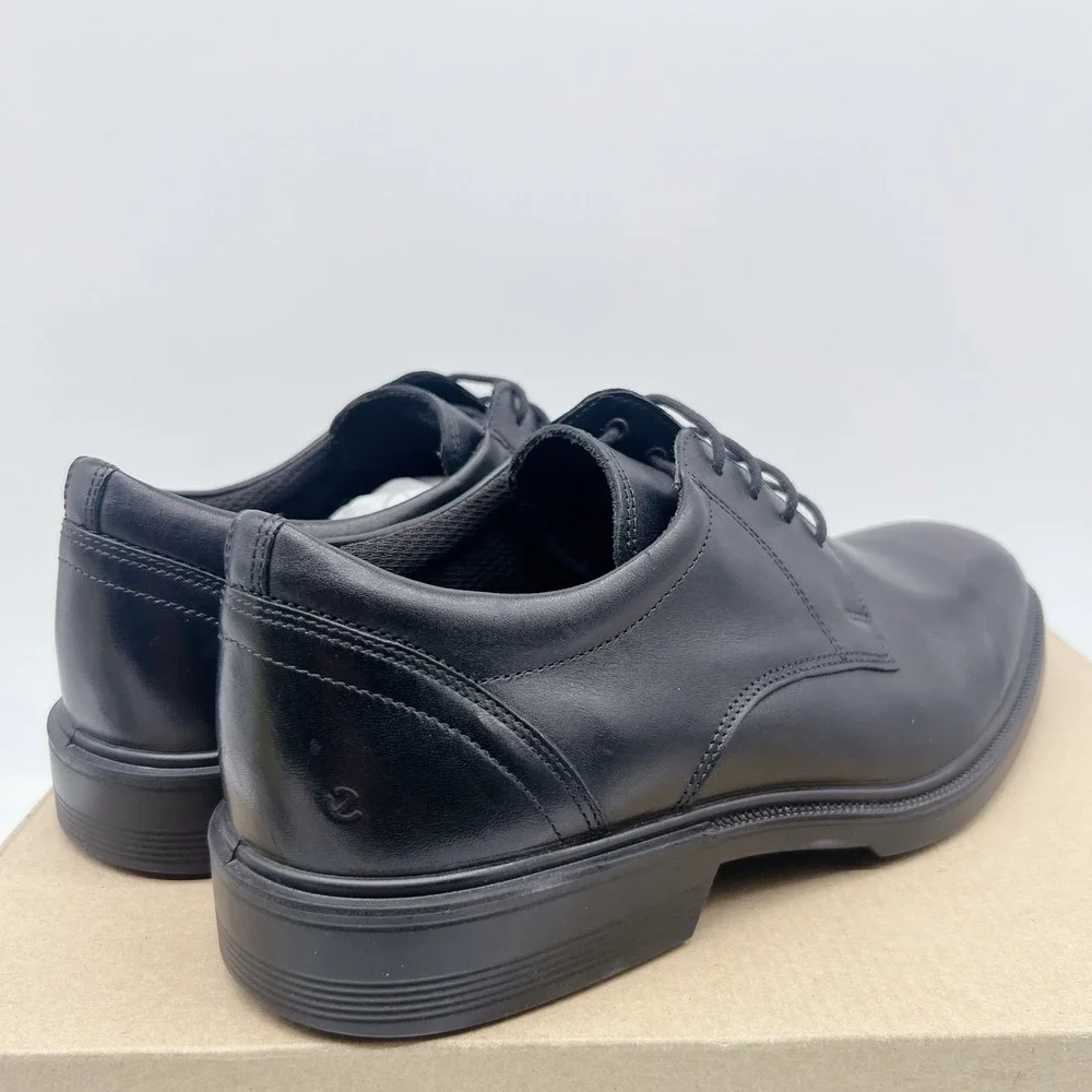 Ecco Maitland Hydromax Men's Casual Derby Shoes Black Leather EU 42 US 8 - 8.5